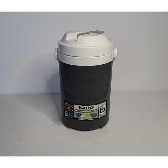 New IGLOO Laguna Pro Beverage Cooler 1/2 Gallon Sports Hooks~Charcoal - Picture 1 of 2